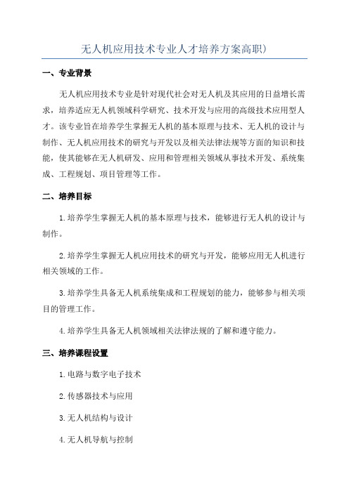 无人机应用技术专业人才培养方案高职)