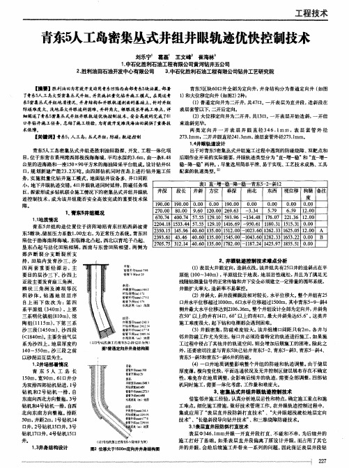 青东5人工岛密集丛式井组井眼轨迹优快控制技术