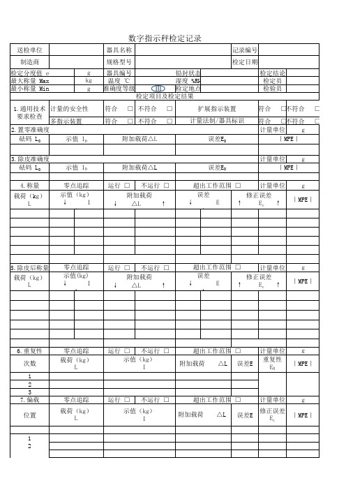 JJG 539-2016-数字指示秤记录-空表可编辑