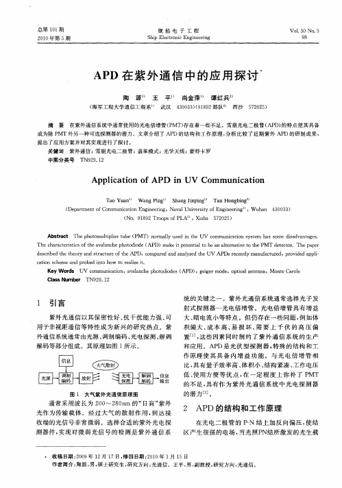 APD在紫外通信中的应用探讨