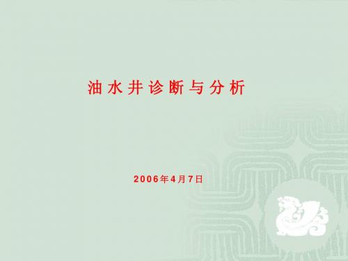 油水井诊断与分析
