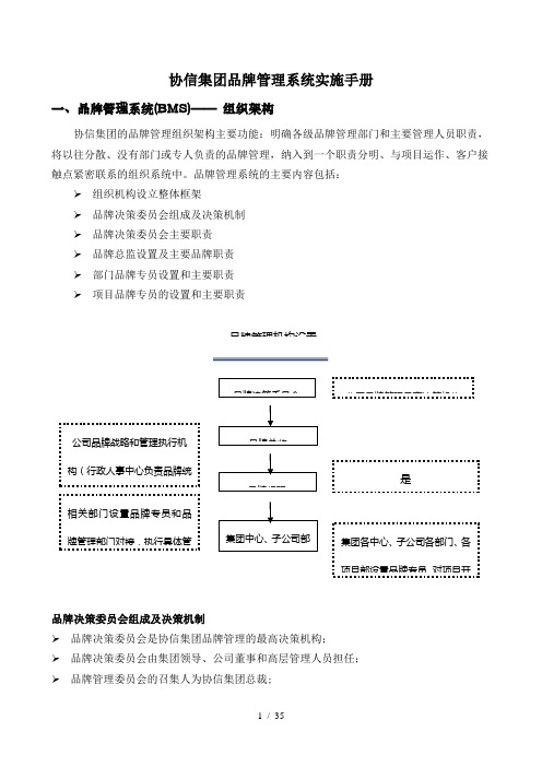 协信集团品牌管理系统实施手册