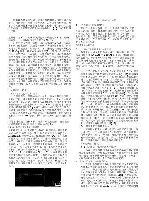 新型污泥干化技术综述