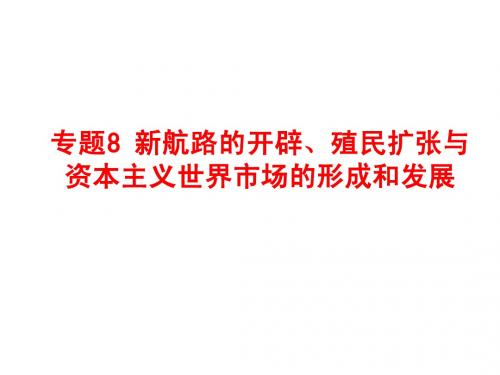 高考历史复习《新航路的开辟、殖民扩张与资本主义世界市场的形成和发展》课件