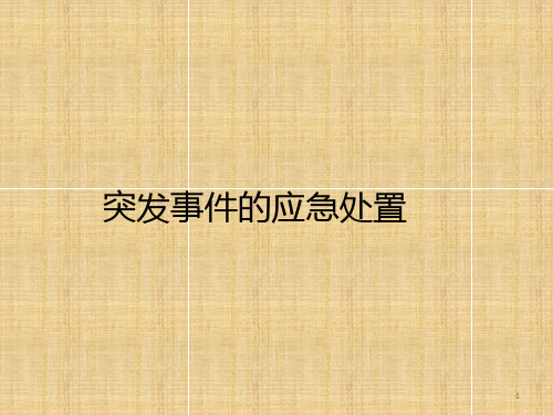 突发事件应急处置 PPT课件