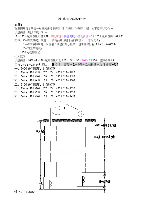 对重架高度计算