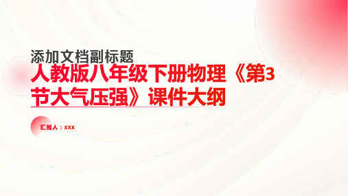 人教版八年级下册物理《大气压强》课件