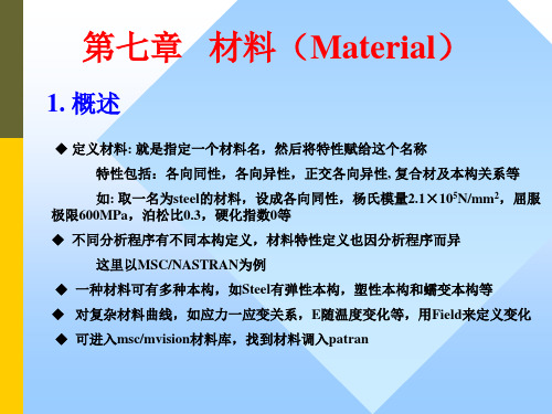 第6章  材料(Material)(xin)(patran工程计算仿真)