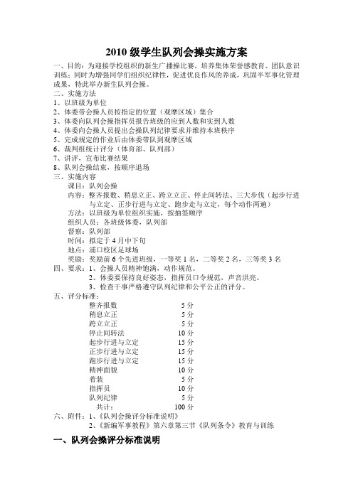 队列会操实施计划