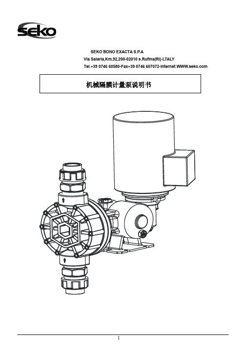 机械隔膜计量泵说明书