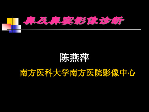 鼻及鼻窦影像诊断