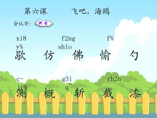 6 飞吧,海鸥_生字词学习