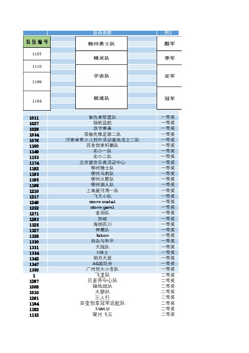 队伍名称列1