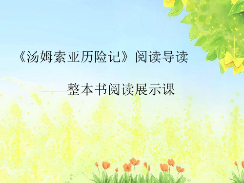 《汤姆索亚历险记》阅读导读 优质课PPT课件