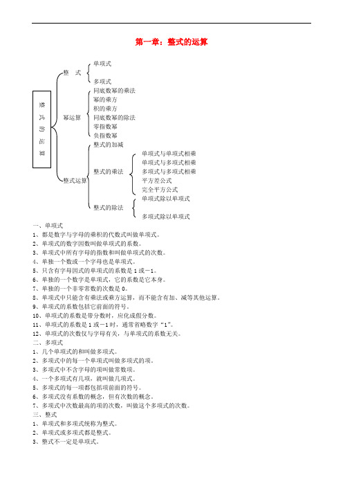 初一数学下册全部知识点归纳