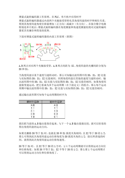 增量式旋转编码器工作原理和时序图