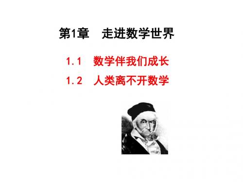 11 数学伴我们成长 12 人类离不开数学