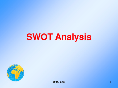 SWOT分析英文版及案例PPT课件