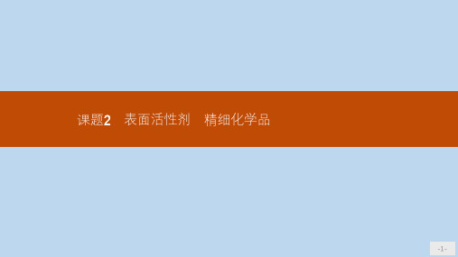 高中化学人教版选修2课件：4.2表面活性剂 精细化学品