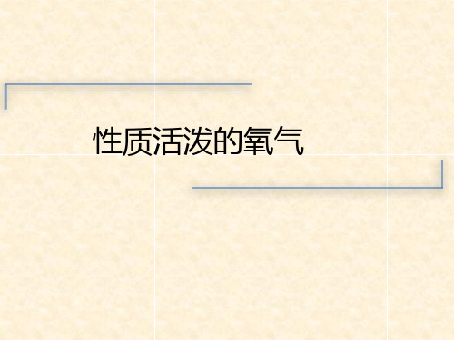 沪教版初中化学九年级上册 2.1 性质活泼的氧气  课件 