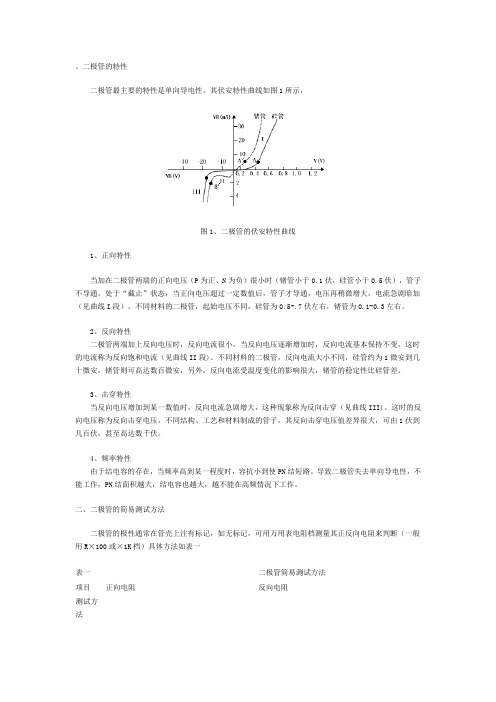 二极管的特性