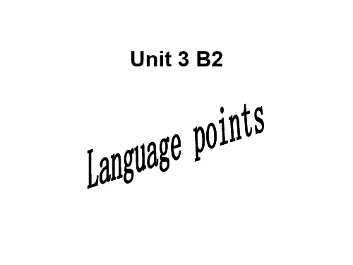 人教版新课标 2019-2020 必修二  第三单元 unit 3 The robot  language points(共43张PPT)