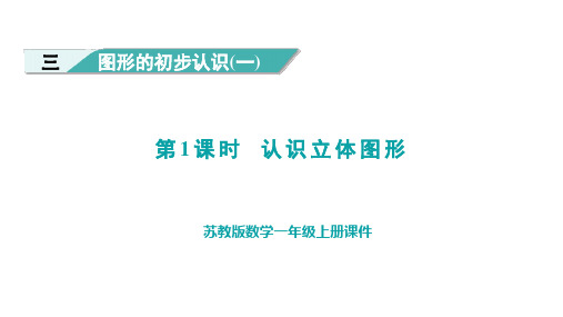 3.1认识立体图形(课件)苏教版(2024)数学一年级上册