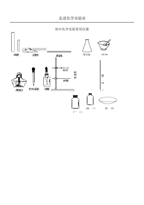 初中化学实验常用仪器