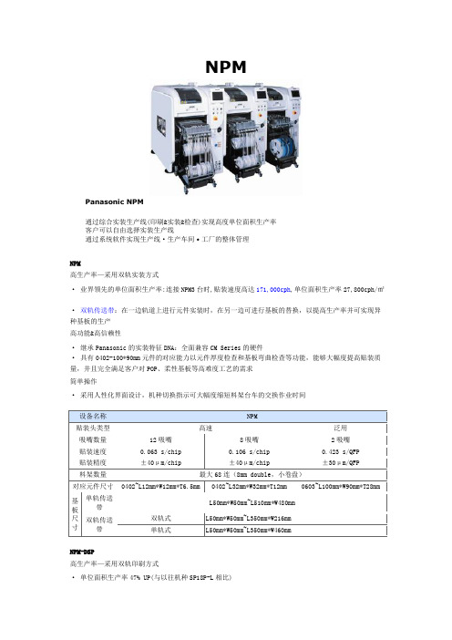 松下NPM系列贴片机