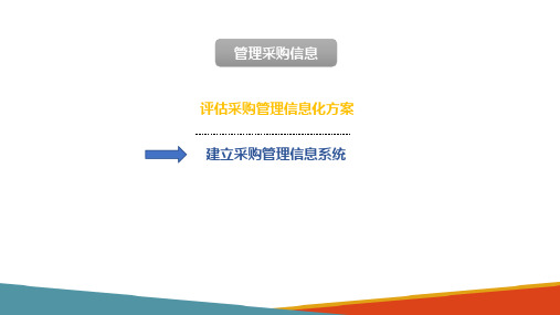 管理采购信息 建立采购管理信息系统