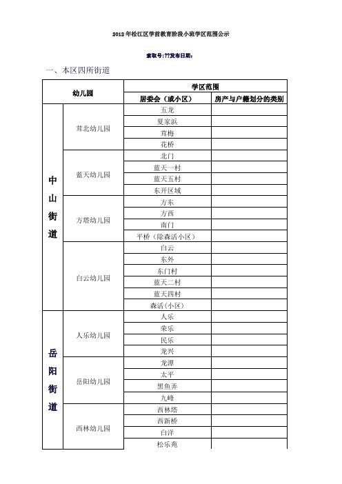 松江学区划分