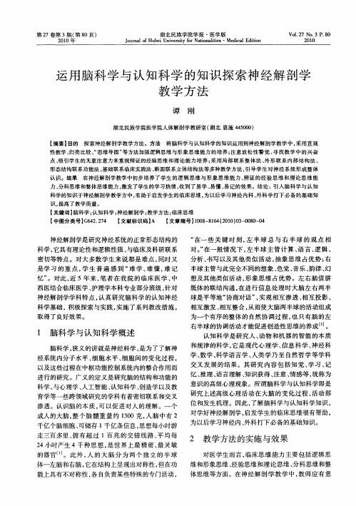 运用脑科学与认知科学的知识探索神经解剖学教学方法