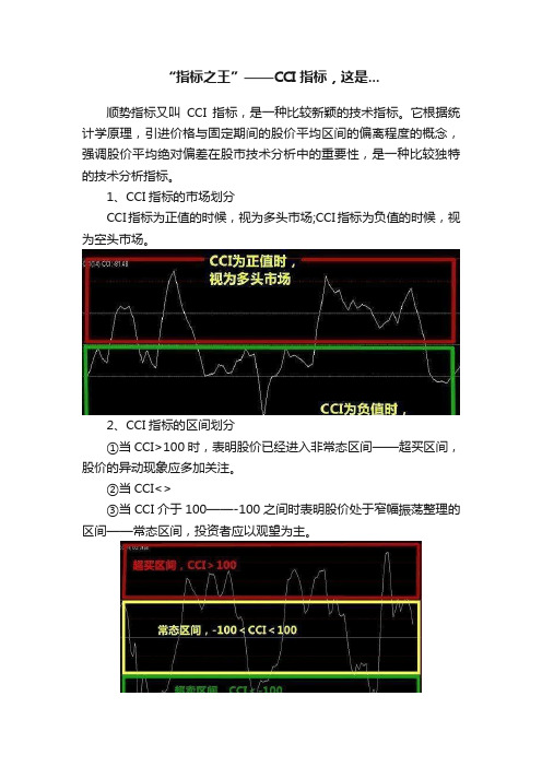 “指标之王”——CCI指标，这是...