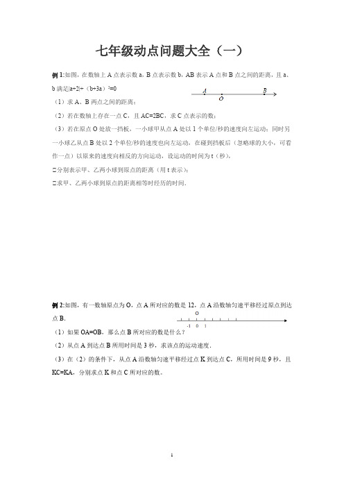 (word完整版)七年级动点问题大全(2),推荐文档