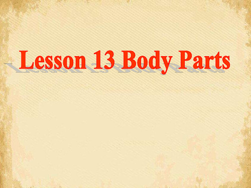 《Body Parts》Body Parts and Feelings PPT教学课件