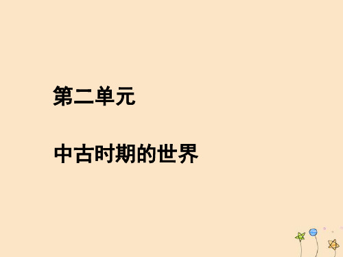 2020学年新教材高中历史第二单元中古时期的世界第3课中古时期的欧洲课件新人教版必修《中外历史纲要下》