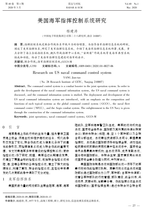 美国海军指挥控制系统研究