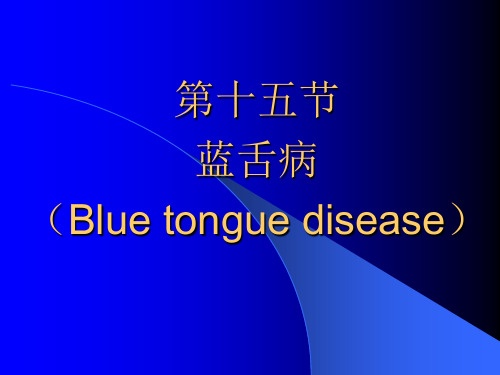 蓝舌病(Blue tongue)