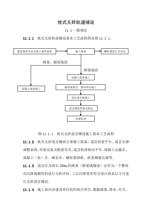 枕式无砟轨道(高速铁路轨道工程施工技术指南部分)