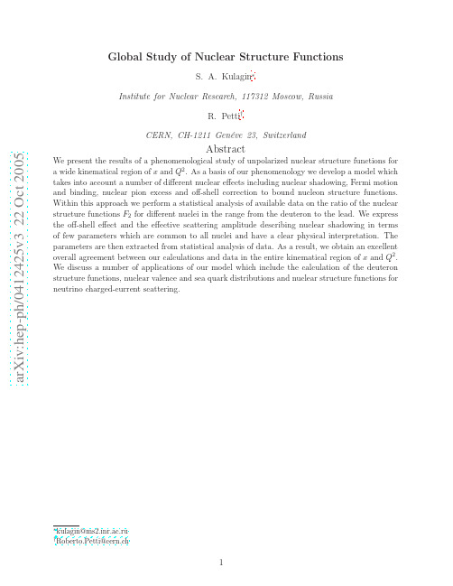 Global Study of Nuclear Structure Functions