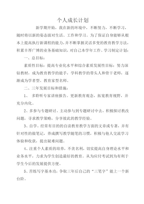 09--2010个人成长计划