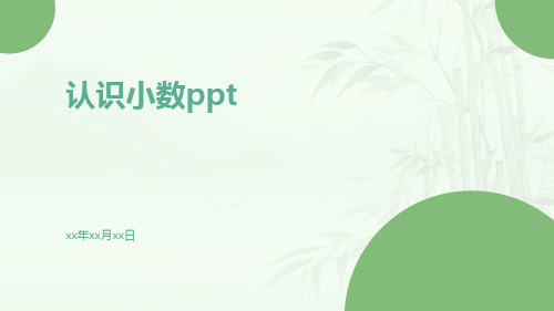 小数的初步认识认识小数ppt