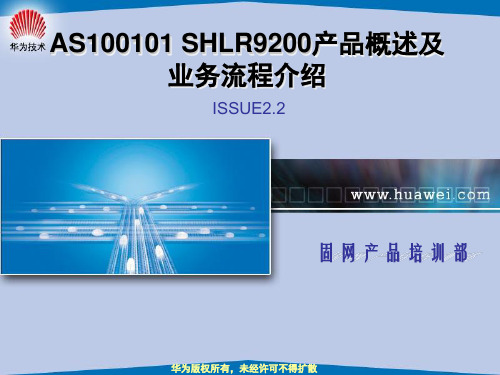 AS100101 SHLR9200产品概述及业务流程介绍