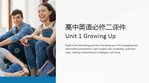 “高中英语必修二课件：Unit1Growingup”