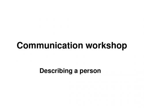 Communication workshop PPT课件 6 北师大版