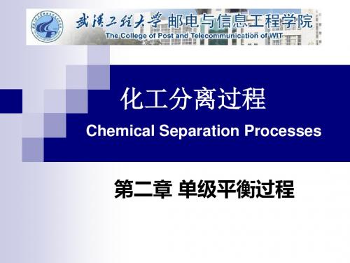 最新文档-化工分离过程2单级平衡过程第2讲-PPT精品文档