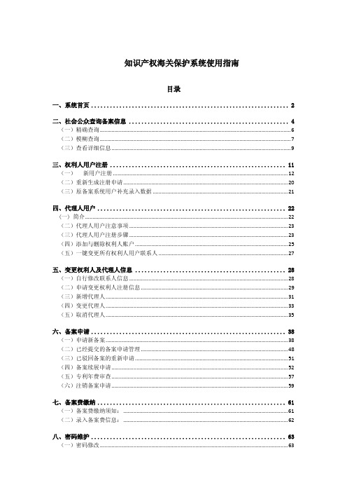 知识产权保护系统使用指南