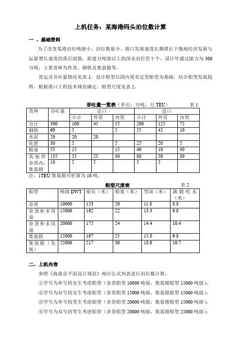 泊位数计算