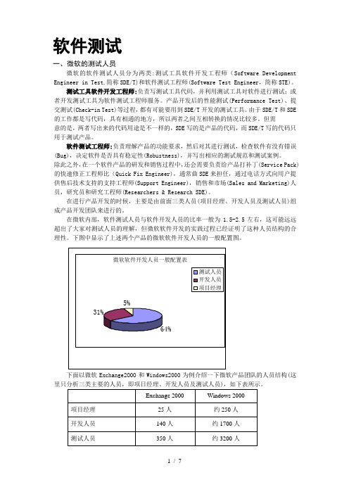 微软软件测试过程介绍