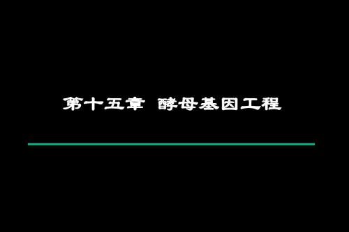 15  酵母基因工程